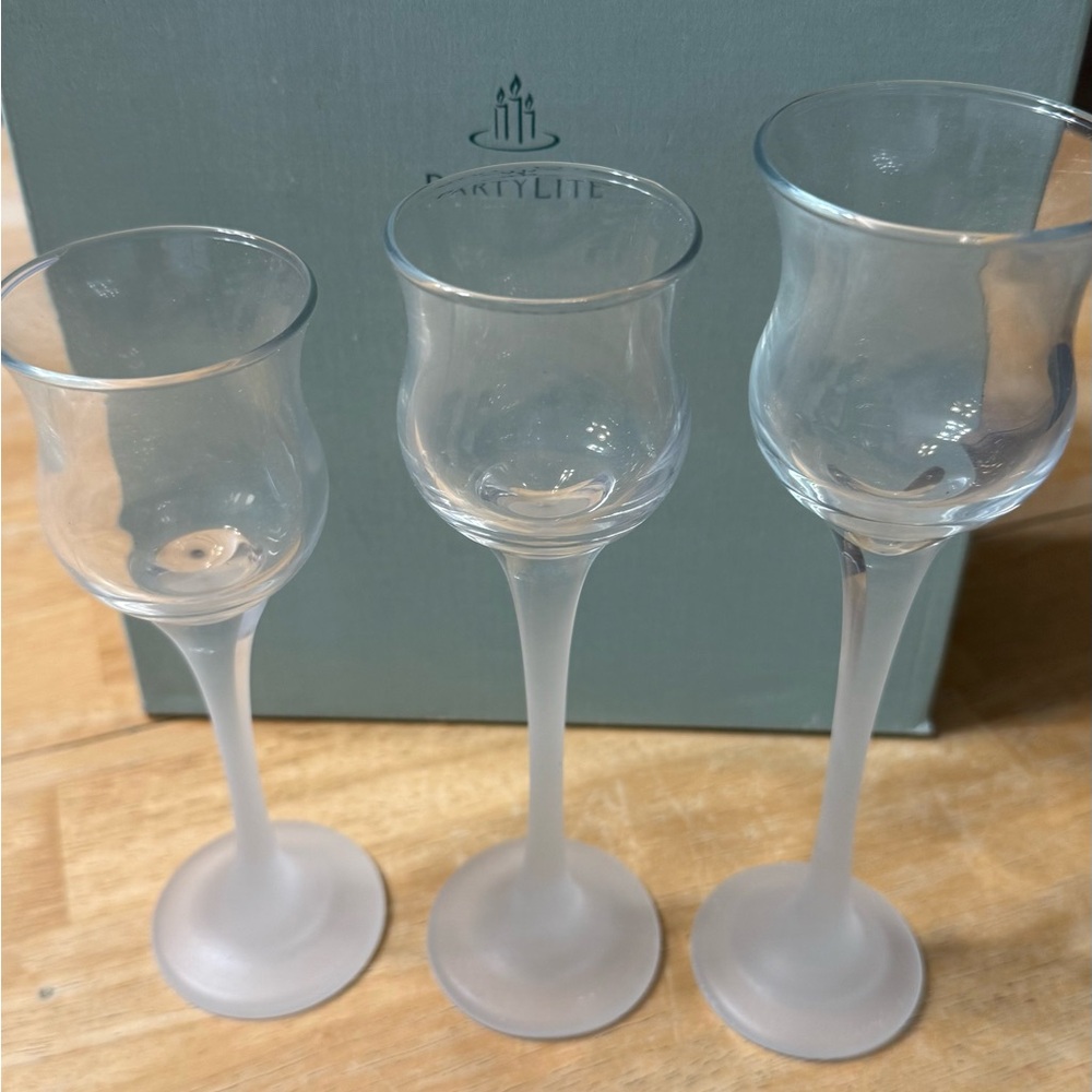 NIB PartyLite Iced Crystal Trio | Retired Item P248